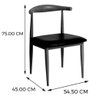Kit 2 Cadeiras Elbow Chair Carina Anm6610f Anima Office Aço com Revestimento que Imita Madeira - 5