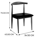 Ver imagem 5 de Kit 2 Cadeiras Elbow Chair Carina Anm6610f Anima Office Aço com Revestimento que Imita Madeira