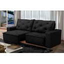 Ver imagem 1 de Sofá Retrátil e Reclinável 3 lugares com Molas 2,00m Ana Suede Preto Adonai Estofados