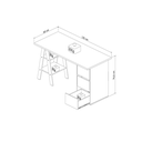Ver imagem 2 de Mesa de Escritório Escrivaninha com Gavetas Self Appunto Branco