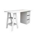 Ver imagem 5 de Mesa de Escritório Escrivaninha com Gavetas Self Appunto Branco
