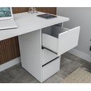 Ver imagem 4 de Mesa de Escritório Escrivaninha com Gavetas Self Appunto Branco
