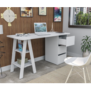 Ver imagem 3 de Mesa de Escritório Escrivaninha com Gavetas Self Appunto Branco
