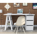 Ver imagem 1 de Mesa de Escritório Escrivaninha com Gavetas Self Appunto Branco