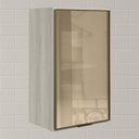 Ver imagem 2 de Armario Aereo 1 Porta Vidro Mdf 40 Cm Kali 1220261 Bianco Toq Nicioli
