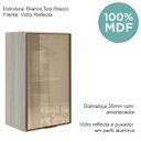 Ver imagem 4 de Armario Aereo 1 Porta Vidro Mdf 40 Cm Kali 1220261 Bianco Toq Nicioli