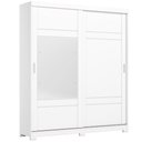 Ver imagem 1 de Guarda Roupa Solteiro 2 Portas com Espelho 200 Cm Verg Branco Henn