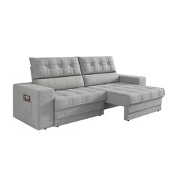 Sofá Oscar Plus 2,30m Retrátil/reclinável Suede Areia - Xflex - 5