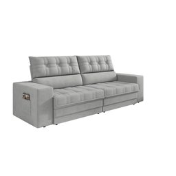 Sofá Oscar Plus 2,30m Retrátil/reclinável Suede Areia - Xflex - 3