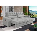 Ver imagem 1 de Sofá Oscar Plus 2,30m Retrátil/reclinável Suede Areia - Xflex