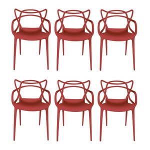 Conjunto 6 Cadeiras Allegra Vermelho Falu