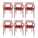 Ver imagem 1 de Conjunto 6 Cadeiras Allegra Cor Vermelho Falu – Design e Sofisticação, Resistentes e Ergonômicas