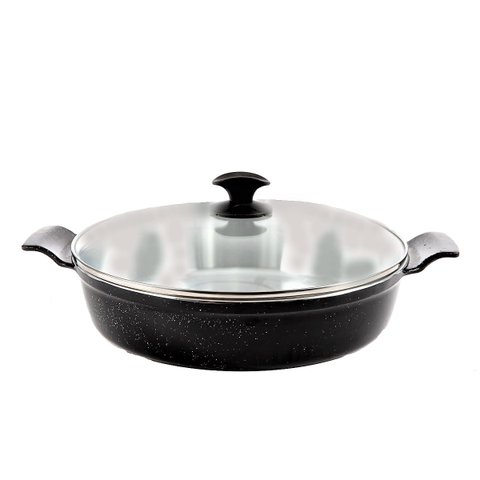 Frigideira Preto Liso Alumínio Fundido Usinado JavaliAA 30cm