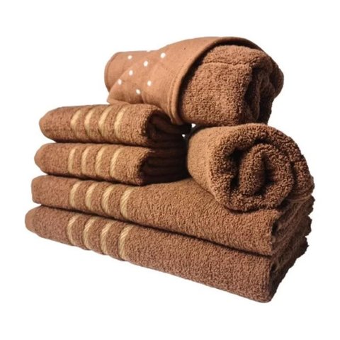 Jogo de Toalha 2 Banho 2 Rosto 2 Luxo Dubai Marrom