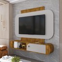 Ver imagem 2 de Painel Suspenso Jurere Sala Tv até 55 Polegadas 1 Porta Naturale/off White