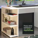 Ver imagem 6 de Mesa para Computador Gamer Madesa 9409 e Painel para TV até 65 Polegadas Branco/Rustic Cor:Branco/Ru
