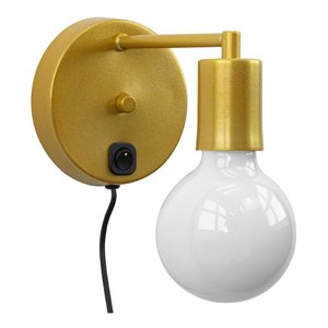 Arandela Cabeceira Parede Quarto Moderna Dourada P/e27 St2684