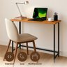 Mesa Dobravel Star Multiuso Escrivaninha Aparador Nature Preto Montada Starrose - 3
