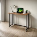 Ver imagem 6 de Mesa Dobravel Star Multiuso Escrivaninha Aparador Nature Preto Montada Starrose