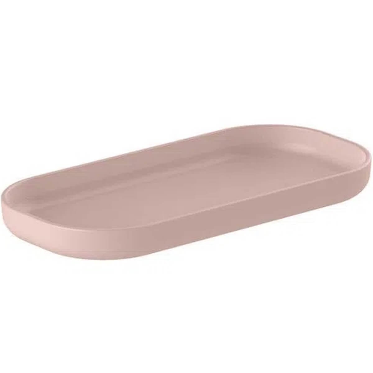 Porta Objeto para Banheiro Dual ou Rosa Duna Bandeja 16x8cm Organizadora de Lavabo Pequena - 1