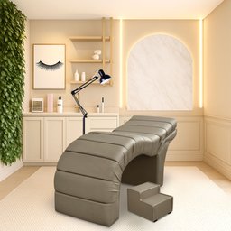 Maca Luxo Reclinável para Estética Facial Extensão Cílios Courino Fendi Bz Home Decor - 1