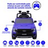 Carro Elétrico Infantil Ford Ranger Azul 12v com Controle Remoto Luz de Led e Volante com Sons de Co - 2
