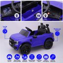 Ver imagem 5 de Carro Elétrico Infantil Ford Ranger Azul 12v com Controle Remoto Luz de Led e Volante com Sons de Co