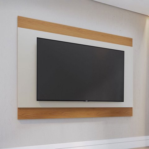 Painel para Tv até 75 Polegadas Nilo Off White Matte/freijo - Colibri