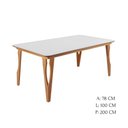 Ver imagem 6 de Conjunto de Sala 6 Cadeiras Gavea com Mesa Luz 2,00m - Madeira Maciça Encosto Revestido - Távoli