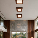 Ver imagem 4 de Plafon Sobrepor Luminária Madeira Imbuia 32 x 32 com LED de 24W Acrillux 90024