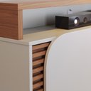 Ver imagem 7 de Estante Painel para Tv 65 Pol 152cm Mayer C04 Off White Matte Freijó - Lyam Decor