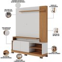 Ver imagem 4 de Estante Painel para Tv 65 Pol 152cm Mayer C04 Off White Matte Freijó - Lyam Decor