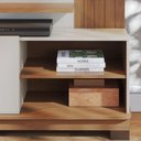 Ver mais imagens de Estante Painel para Tv 65 Pol 152cm Mayer C04 Off White Matte Freijó - Lyam Decor