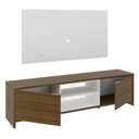 Ver imagem 3 de Rack Madesa Metz e Painel para TV até 55 Polegadas Rustic/Branco Cor:Rustic/Branco