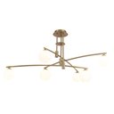 Ver imagem 1 de Plafon Bella Calder Dourado e Branco 116x52cm G9 42w DW004