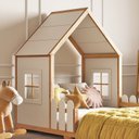 Ver imagem 5 de Cama Infantil Montessoriana Solteiro Mariana Branco/Marrom Mel