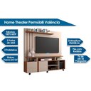 Ver imagem 2 de Home para TV Valência até 55 Polegadas c/ 2 Portas e 6 Nichos Café/Rústico - Permóbili