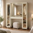 Ver imagem 1 de Penteadeira Camarim Star Reflecta com Espelho e LED - Off White