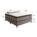 Ver imagem 3 de Cama Box Queen Valery Pkt 20EPS Molas Ensacadas Invertido Luxo Cinza/Branco