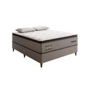 Ver imagem 2 de Cama Box Queen Valery Pkt 20EPS Molas Ensacadas Invertido Luxo Cinza/Branco