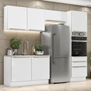 Ver imagem 1 de Armário de Cozinha Completa 260cm Branco Branco Veludo Lux Madesa 05