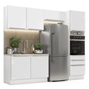 Ver imagem 3 de Armário de Cozinha Completa 260cm Branco Branco Veludo Lux Madesa 05