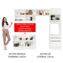 Ver imagem 6 de Armário de Cozinha Completa 260cm Branco Branco Veludo Lux Madesa 05