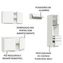 Ver imagem 5 de Armário de Cozinha Completa 260cm Branco Branco Veludo Lux Madesa 05