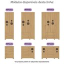 Ver imagem 5 de Guarda-roupa Infantil 92cm com Vidro 3 Portas e 2 Gavetas Bombom Multimóveis Mp4462 Madeirado