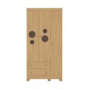 Ver imagem 6 de Guarda-roupa Infantil 92cm com Vidro 3 Portas e 2 Gavetas Bombom Multimóveis Mp4462 Madeirado