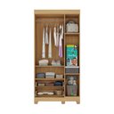 Ver imagem 4 de Guarda-roupa Infantil 92cm com Vidro 3 Portas e 2 Gavetas Bombom Multimóveis Mp4462 Madeirado