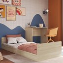 Ver imagem 7 de Cama Solteiro Infantil 188x88cm Escrivaninha Infix Carvalho/branco C06 - Mpozenato