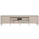 Ver imagem 3 de Rack para Sala de Estar Tv 85 Pol Pés Metálicos Elysia L05 Off White Fosco - Lyam Decor