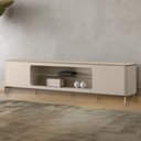 Ver imagem 2 de Rack para Sala de Estar Tv 85 Pol Pés Metálicos Elysia L05 Off White Fosco - Lyam Decor